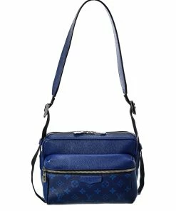 Best Sale ๐งจ Louis Vuitton Blue Taiga Leather Taigarama Outdoor Messenger PM (Authentic ๐งจ