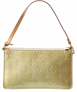 Coupon 😉 Louis Vuitton Green Monogram Vernis Leather Lexington Pochette (Authentic Pre- ⌛