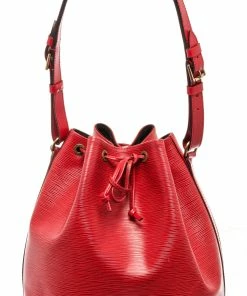 Cheapest ❤️ Louis Vuitton Red Epi Leather Noe Shoulder Bag ⭐