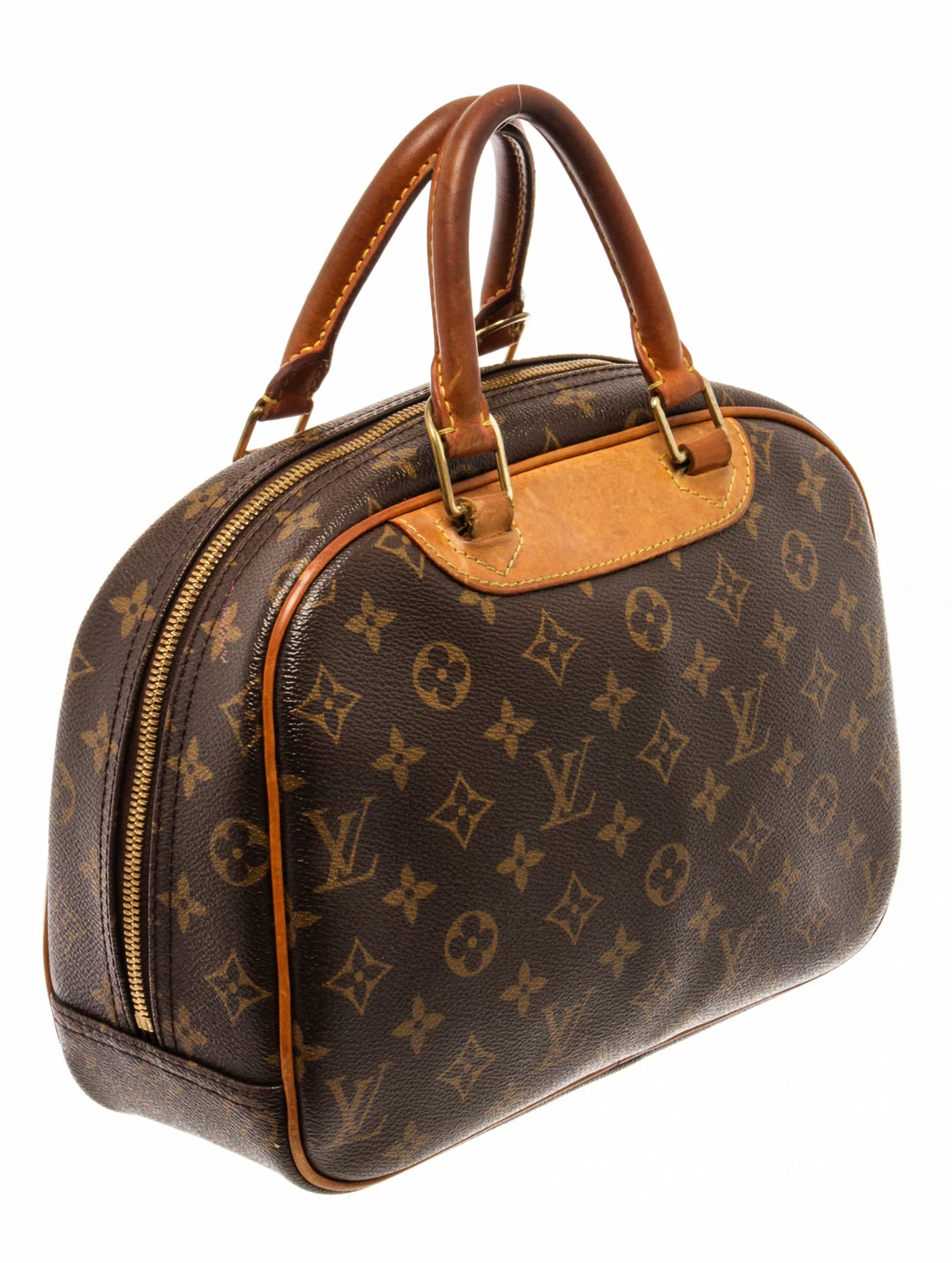 Budget ๐งจ Louis Vuitton Brown Monogram Canvas Trouville Satchel Bag ๐ - Image 3