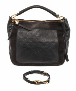 Wholesale 🎉 Louis Vuitton Black Monogram Empreinte Leather & Suede Odesius Shoulder Bag 😀