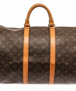 Best Sale ✨ Louis Vuitton Brown Monogram Canvas Keepall 50 Travel Bag 💯