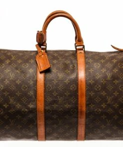 Flash Sale 🔥 Louis Vuitton Brown Monogram Canvas Keepall 55 Travel Bag 😍