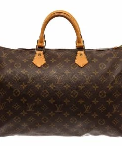 Flash Sale 🔔 Louis Vuitton Brown Monogram Canvas Speedy 40 Satchel Bag ✨