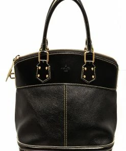 Brand new 🛒 Louis Vuitton Black Leather Lockit PM Tote Bag ⌛