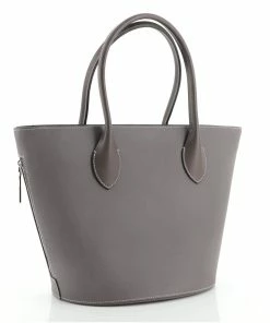 Cheapest 🔔 Louis Vuitton Holdall Tote Veau Satin Leather PM Gray 🎉