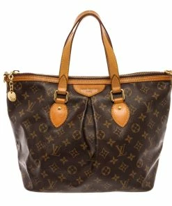 Cheap ❤️ Louis Vuitton Brown Monogram Canvas Palermo PM Tote Bag 🥰