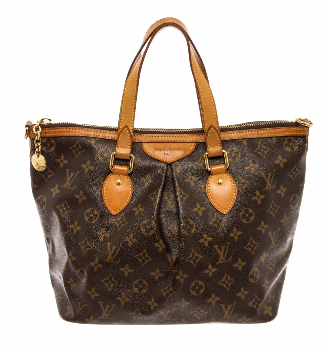 Cheap ❤️ Louis Vuitton Brown Monogram Canvas Palermo PM Tote Bag 🥰