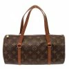 New 🤩 Louis Vuitton Brown Monogram Leather Papillon Shoulder Bag 🔔