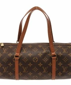 New 🤩 Louis Vuitton Brown Monogram Leather Papillon Shoulder Bag 🔔