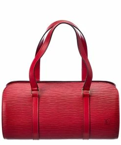 Wholesale 🛒 Louis Vuitton Red Calf Leather Soufflot (Authentic Pre-Owned) 👏