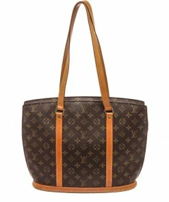 Best deal 🌟 Louis Vuitton Brown Monogram Canvas Babylone Tote Bag 😀