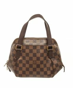 Top 10 🔥 Louis Vuitton Brown Damier Ebene Canvas Belem Pm Top-Handle Bag 🎁