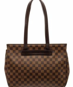 Best deal ⭐ Louis Vuitton Brown Damier Ebene Leather Parioli Tote Bag 🥰