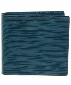 Wholesale ❤️ Louis Vuitton Blue Epi Leather Marco Wallet 😉