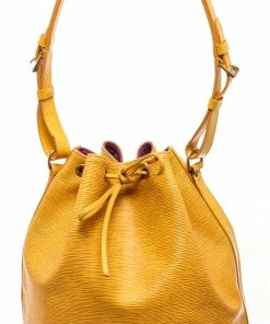 Hot Sale 🎉 Louis Vuitton Yellow Leather Noe Shoulder Bag 🛒