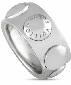 Promo 👏 Louis Vuitton Empreinte 18K White Gold Band Ring 🛒