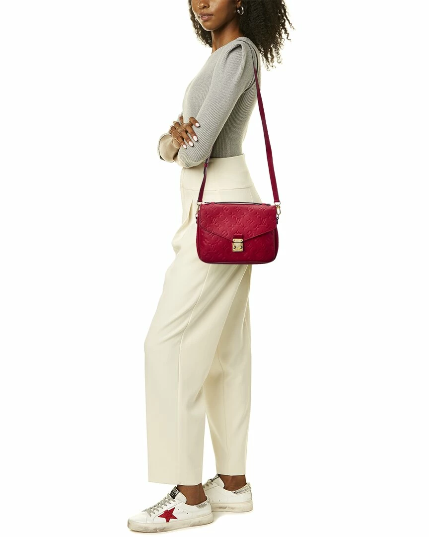 Discount ๐ Louis Vuitton Red Monogram Empreinte Leather Pochette Metis (Authentic Pre- ๐ - Image 5