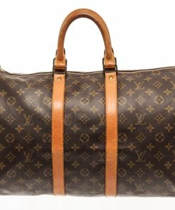 Best reviews of ⭐ Louis Vuitton Brown Monogram Canvas Leather Keepall 45 Travel Bag 🎁