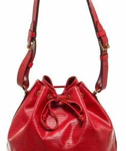Hot Sale 🤩 Louis Vuitton Red Epi Leather Noe PM Bag 😉
