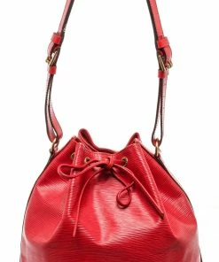 Budget 🤩 Louis Vuitton Red Epi Leather Noe Bucket Bag ⌛