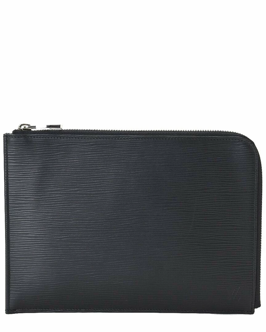 Outlet 😀 Louis Vuitton Black Leather Pochette Jour PM (Authentic Pre-Owned) 😀