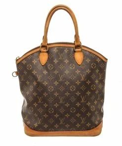 Best Pirce ⭐ Louis Vuitton Brown Monogram Canvas Lockit Vertical Tote Bag 🔥