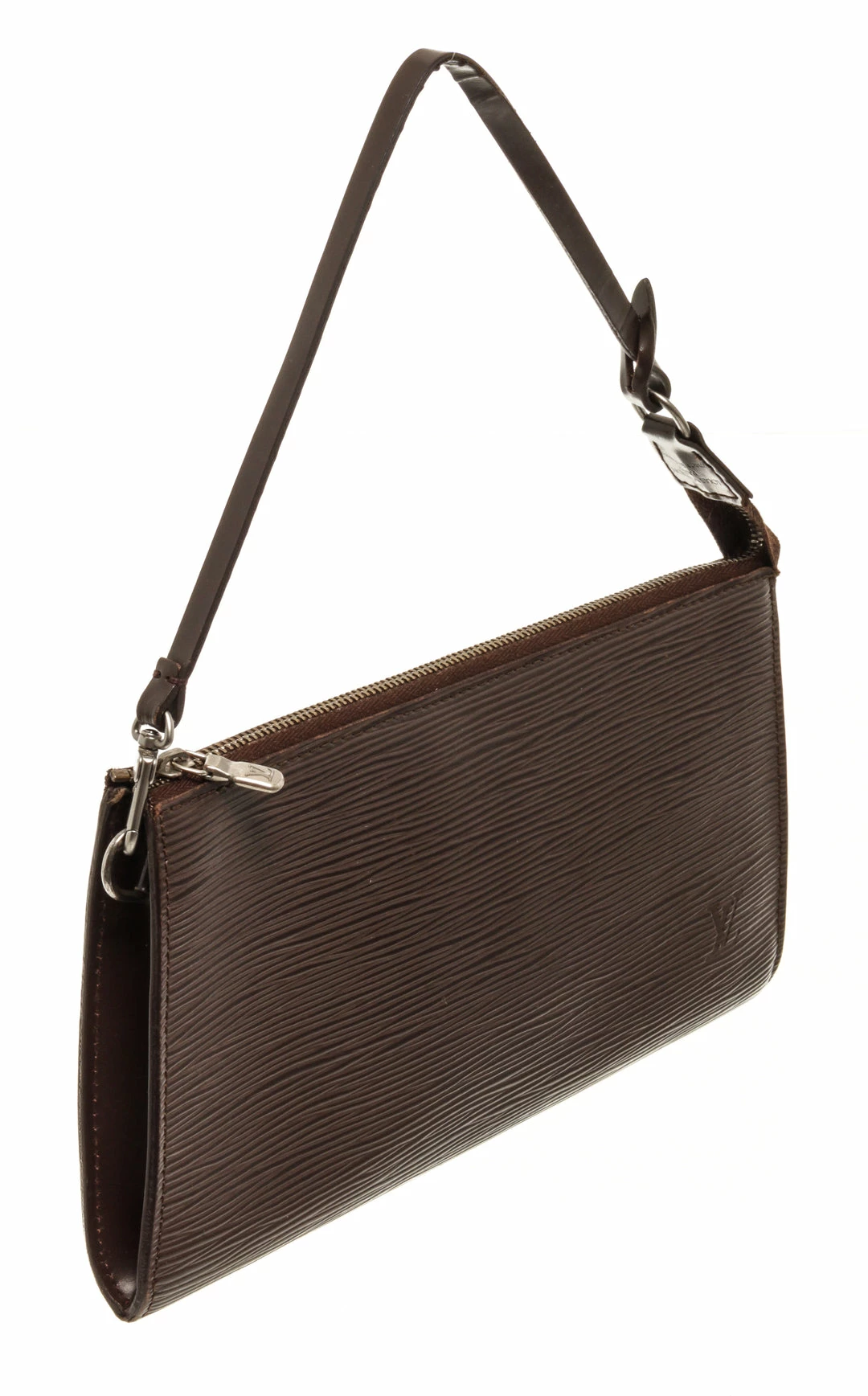 Budget โ๏ธ Louis Vuitton Dark Brown Epi Leather Pochette Accessories NM Bag ๐ฏ - Image 4