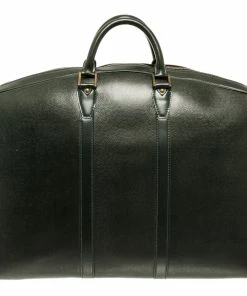 Budget 🤩 Louis Vuitton Green Taiga Leather Helanga 1 Poche Bag 👏