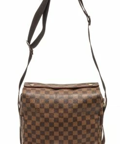 Discount ⌛ Louis Vuitton Damier Ebene Canvas Naviglio Shoulder Bag 👏