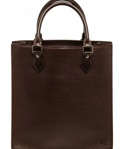 Discount 🌟 Louis Vuitton Brown Epi Leather Sac Plat PM Tote Bag 🔥