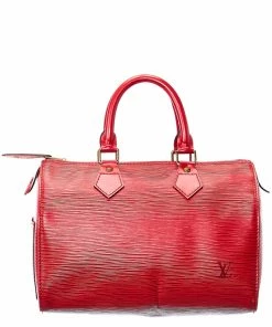 Deals 👍 Louis Vuitton Red Epi Leather Speedy 25 (Authentic Pre-Owned) ✨