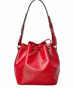 Best deal ๐ Louis Vuitton Castilian red Leather Petit Noe (Authentic Pre-Owned) ๐