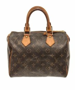 Top 10 ⌛ Louis Vuitton Brown Monogram Speedy 25 Satchel Bag 🧨