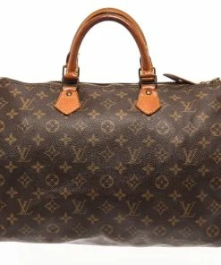 Cheap 🤩 Louis Vuitton Brown Monogram Canvas Leather Speedy 30cm Satchel Bag ⭐