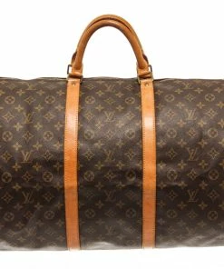 Coupon 😀 Louis Vuitton Brown Monogram Canvas Keepall 60 Duffel Bag ❤️