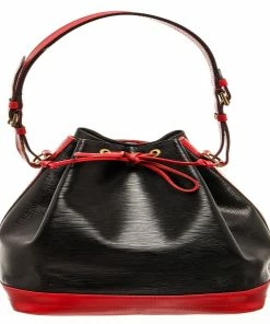 Best deal 🤩 Louis Vuitton Black And Red Epi Leather Noe Shoulder Bag 👏