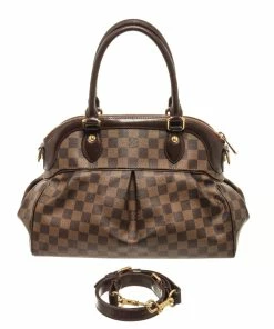 Best Pirce 🎁 Louis Vuitton Damier Ebene Canvas And Leather Trevi Pm Bag ⭐