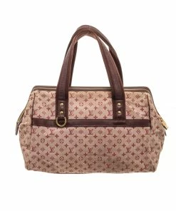 Outlet 👍 Louis Vuitton Red Monogram Mini Lin Canvas Josephine Gm Shoulder Bag ⌛