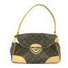 Hot Sale 💯 Louis Vuitton Brown Monogram Canvas Leather Beverly MM Shoulder Bag 🔔