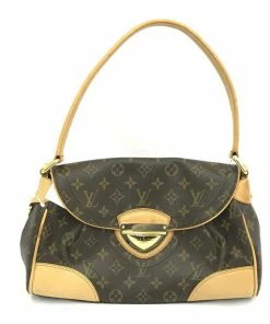 Hot Sale 💯 Louis Vuitton Brown Monogram Canvas Leather Beverly MM Shoulder Bag 🔔