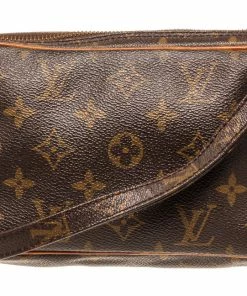 Cheapest 🔔 Louis Vuitton Brown Monogram Canvas Marly Bandouliere Crossbody Bag 👏