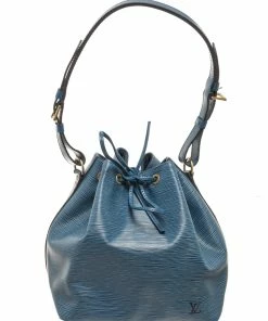 Cheapest ✔️ Louis Vuitton Blue Epi Leather Noe PM Shoulder Bag ⭐