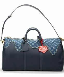 Discount 🎁 Louis Vuitton Ltd. Ed. Virgil Abloh Denim Keepall 55 🛒