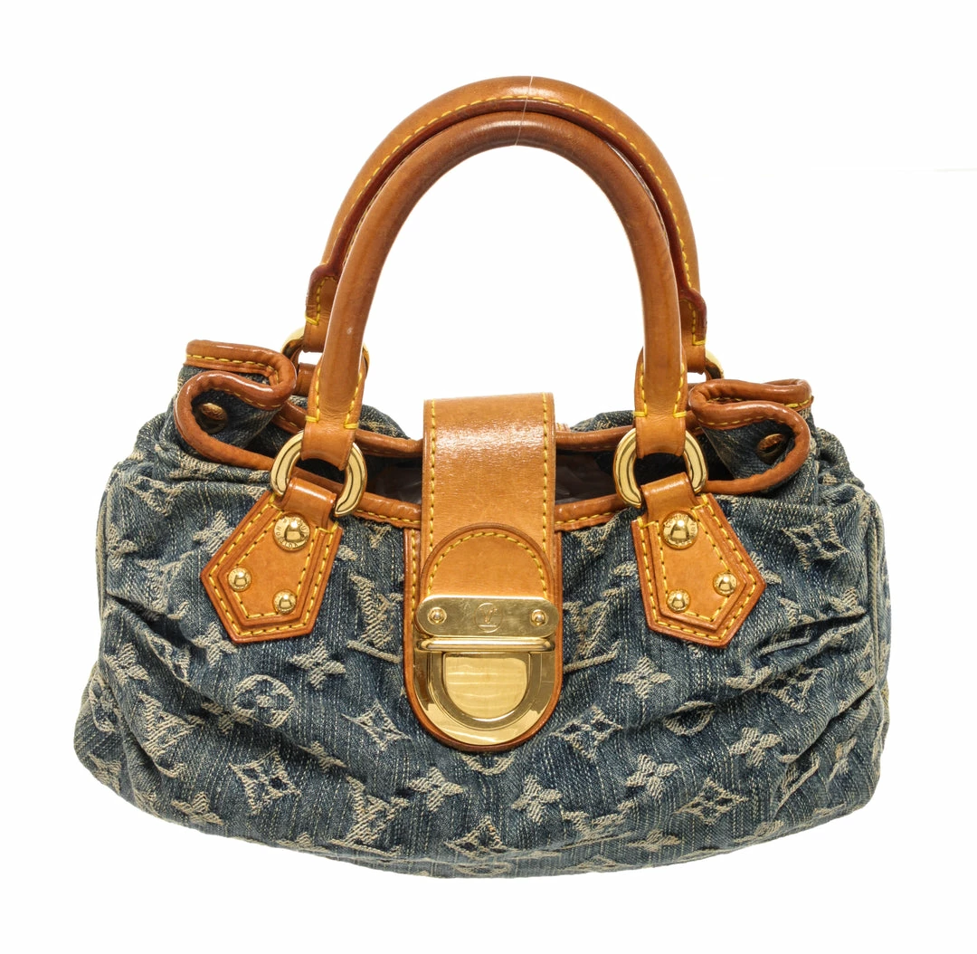 Discount โค๏ธ Louis Vuitton Blue Monogram Denim Pleaty ๐ Handbag ๐คฉ