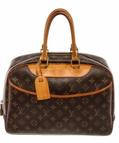New 😍 Louis Vuitton Brown Monogram Canvas Deauville Satchel Bag 🛒