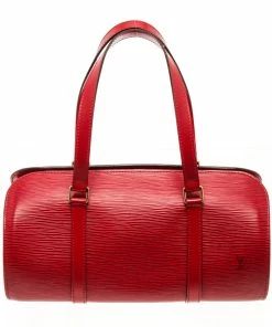Flash Sale 👏 Louis Vuitton Red Epi Leather Soufflot Tote Bag 🌟