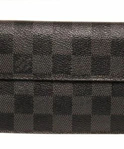 Best Sale 🌟 Louis Vuitton Grey Black Damier Canvas Accordian Wallet 🎁