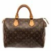 Outlet 😍 Louis Vuitton Brown Monogram Canvas Speedy 30 Satchel Bag ❤️