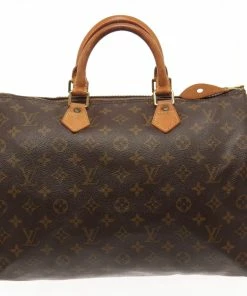 Best reviews of 🥰 Louis Vuitton Brown Monogram Canvas Speedy 35 Satchel Bag 💯